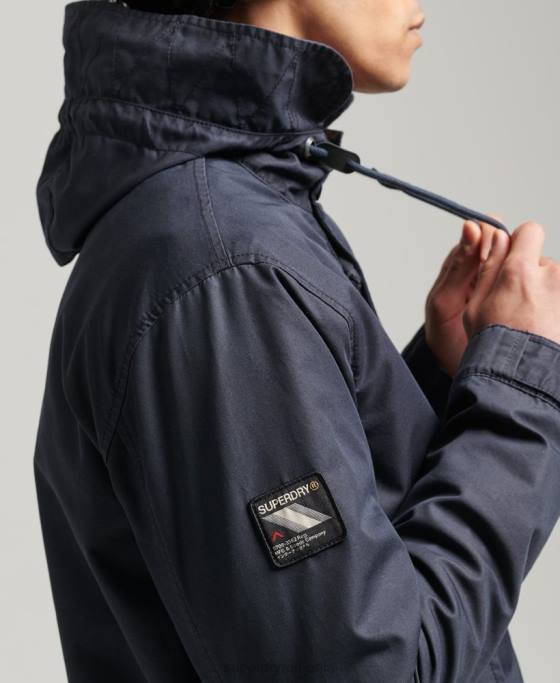 Superdry jachetă parka militară de epocă Fishhatil îmbrăcăminte albastru bărbați JX0Z4715