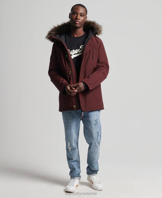 Superdry jachetă parka pentru începători îmbrăcăminte Violet bărbați JX0Z1185