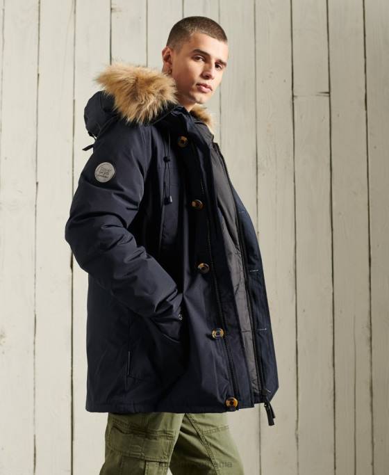 Superdry jachetă parka pentru începători îmbrăcăminte marina bărbați JX0Z4642
