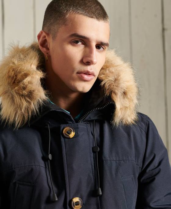 Superdry jachetă parka pentru începători îmbrăcăminte marina bărbați JX0Z4642