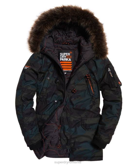 Superdry jachetă parka îmbrăcăminte verde bărbați JX0Z1134