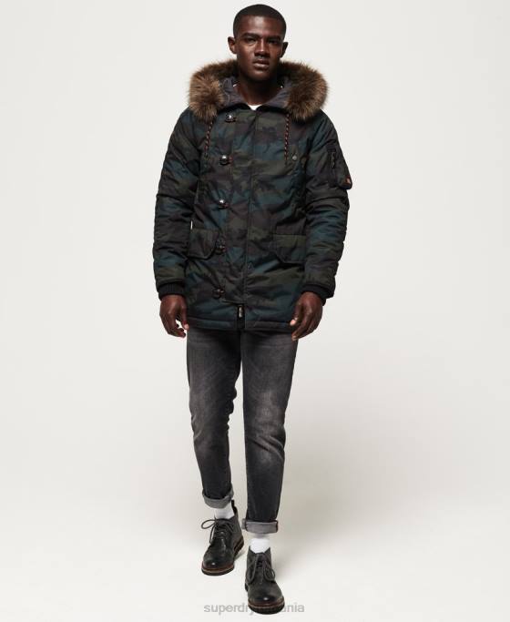 Superdry jachetă parka îmbrăcăminte verde bărbați JX0Z1134