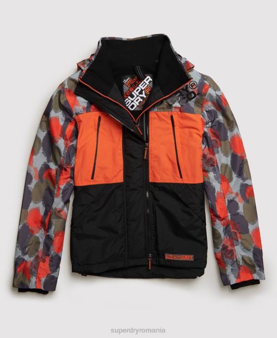 Superdry jachetă pentru atacator sd-wind cu glugă cu imprimeu polar îmbrăcăminte multi bărbați JX0Z1201