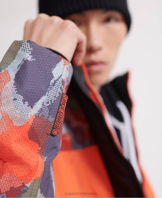 Superdry jachetă pentru atacator sd-wind cu glugă cu imprimeu polar îmbrăcăminte multi bărbați JX0Z1201