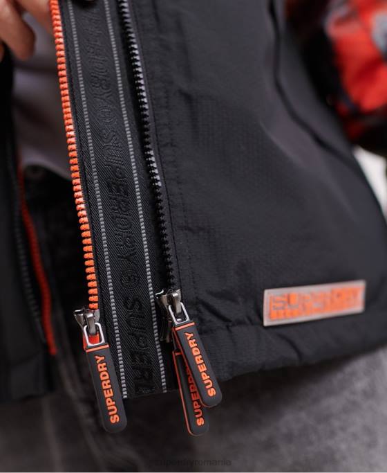 Superdry jachetă pentru atacator sd-wind cu glugă cu imprimeu polar îmbrăcăminte multi bărbați JX0Z1201