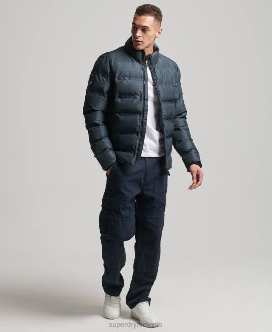 Superdry jachetă pilota radar suprem îmbrăcăminte gri inchis bărbați JX0Z4562