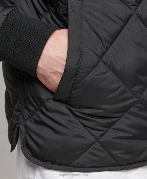 Superdry jachetă pilota ușoară studios îmbrăcăminte negru bărbați JX0Z4464