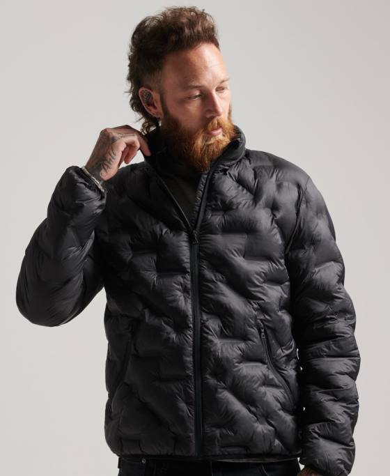 Superdry jachetă pilotă termoetanșată îmbrăcăminte negru bărbați JX0Z1046