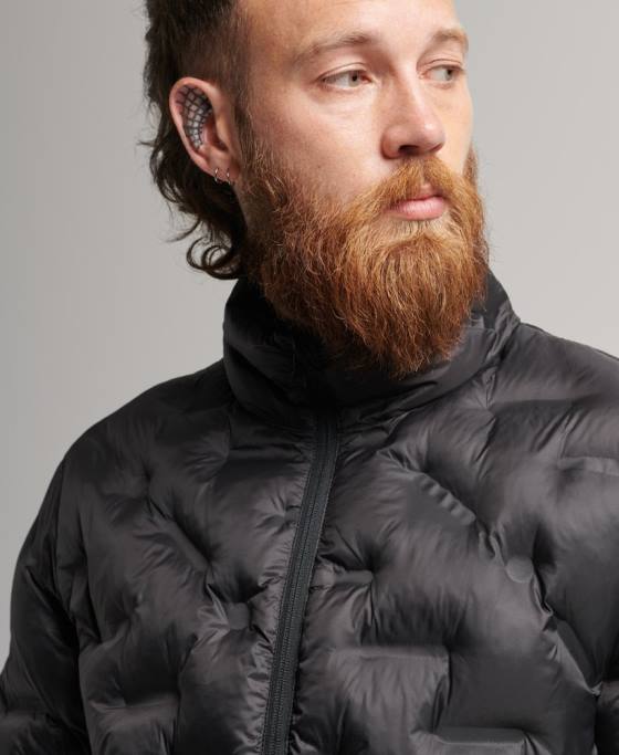 Superdry jachetă pilotă termoetanșată îmbrăcăminte negru bărbați JX0Z1046