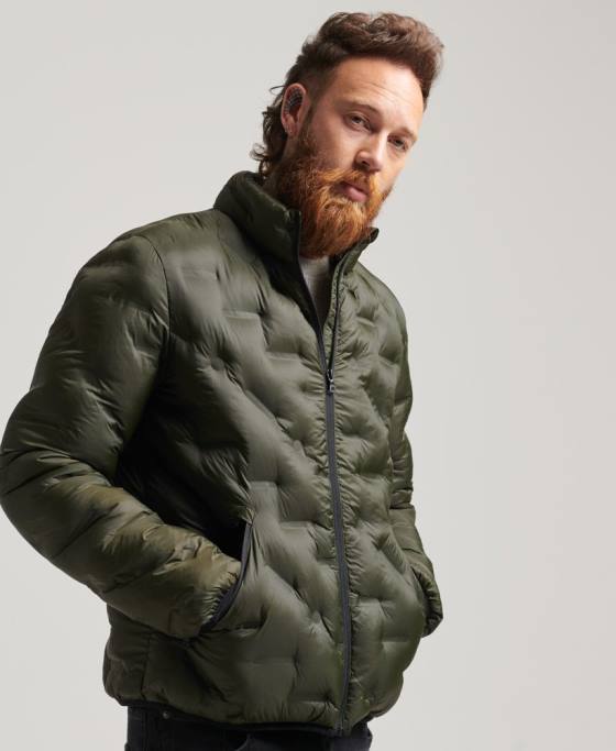 Superdry jachetă pilotă termoetanșată îmbrăcăminte verde bărbați JX0Z4650
