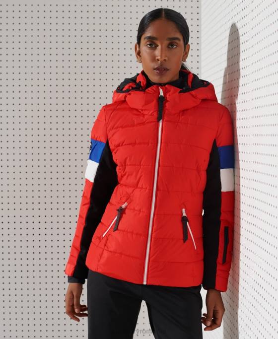 Superdry jachetă puf alpine revive îmbrăcăminte roșu femei JX0Z5677