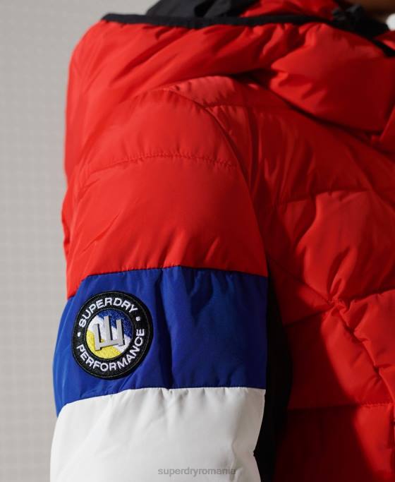 Superdry jachetă puf alpine revive îmbrăcăminte roșu femei JX0Z5677