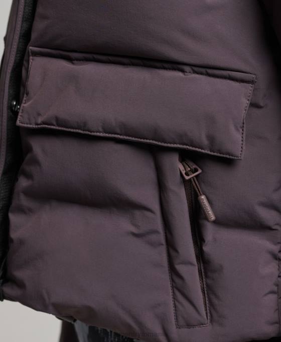 Superdry jachetă puf boxy tren îmbrăcăminte Violet femei JX0Z5456