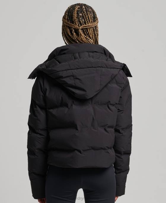 Superdry jachetă puf boxy tren îmbrăcăminte negru femei JX0Z5596