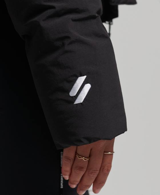Superdry jachetă puf boxy tren îmbrăcăminte negru femei JX0Z5596