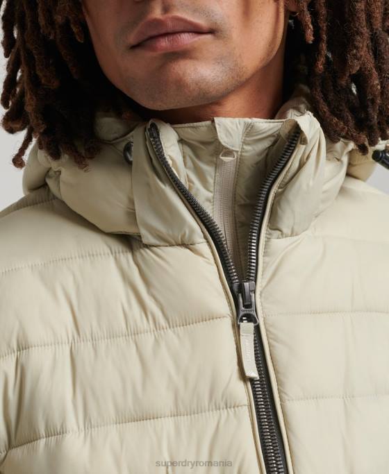 Superdry jachetă puf clasică cu glugă îmbrăcăminte bej bărbați JX0Z985