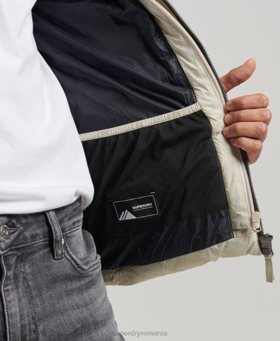 Superdry jachetă puf clasică cu glugă îmbrăcăminte bej bărbați JX0Z985