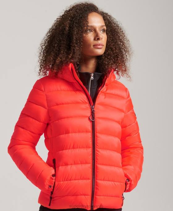 Superdry jachetă puf clasică cu glugă îmbrăcăminte coral femei JX0Z3790