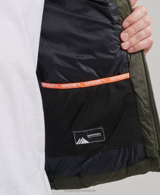 Superdry jachetă puf clasică cu glugă îmbrăcăminte kaki bărbați JX0Z1016