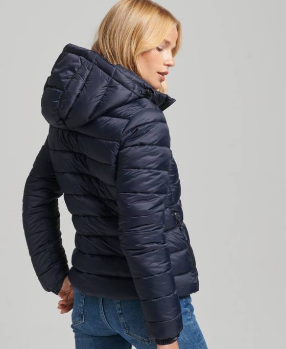 Superdry jachetă puf clasică cu glugă îmbrăcăminte marina femei JX0Z3687