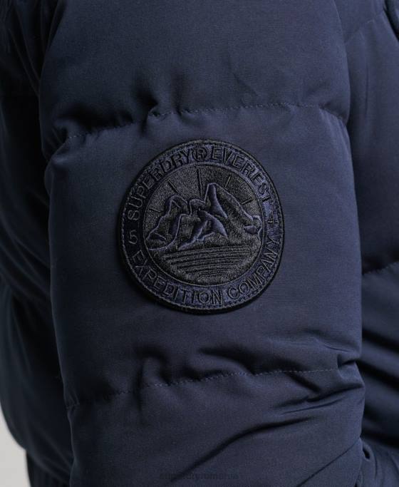 Superdry jachetă puf cu glugă everest îmbrăcăminte marina bărbați JX0Z1106