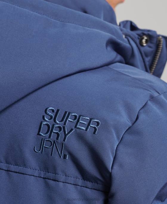 Superdry jachetă puf cu glugă everest îmbrăcăminte marina bărbați JX0Z1129