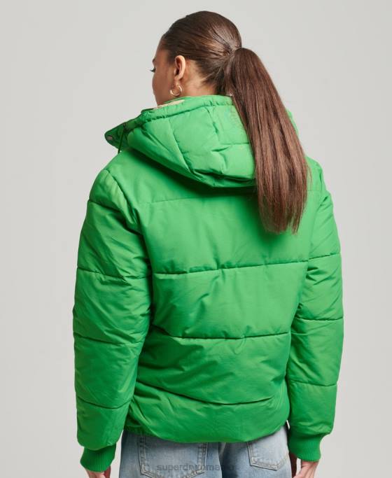 Superdry jachetă puf de munte supradimensionată îmbrăcăminte verde femei JX0Z5453
