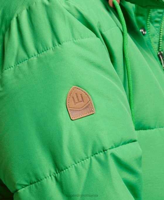 Superdry jachetă puf de munte supradimensionată îmbrăcăminte verde femei JX0Z5453