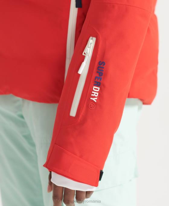 Superdry jachetă puf motion pro îmbrăcăminte roșu femei JX0Z3832