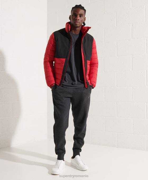 Superdry jachetă puf pentru expediție fără glugă îmbrăcăminte roșu bărbați JX0Z4570