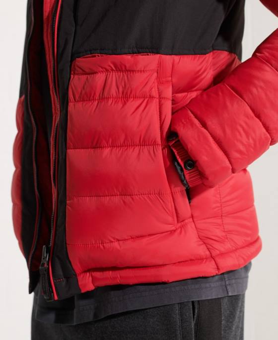 Superdry jachetă puf pentru expediție fără glugă îmbrăcăminte roșu bărbați JX0Z4570