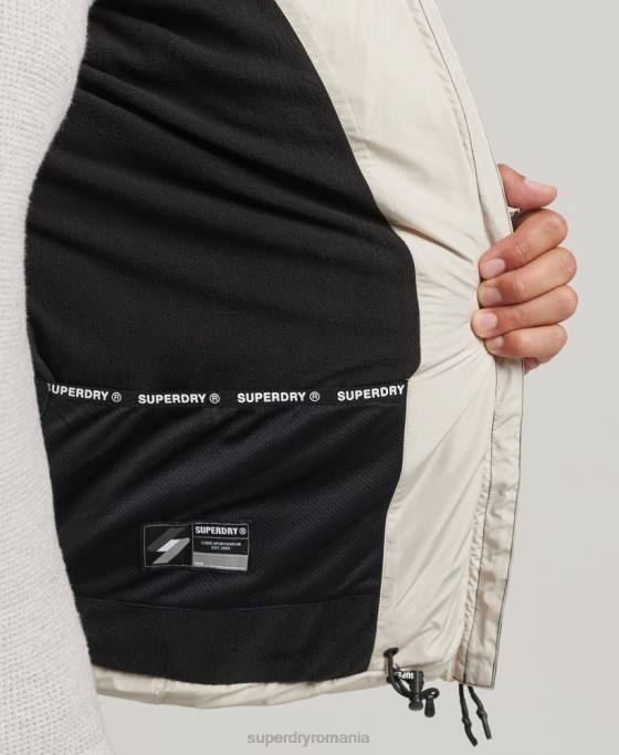 Superdry jachetă puf sport cu glugă îmbrăcăminte bej bărbați JX0Z1071