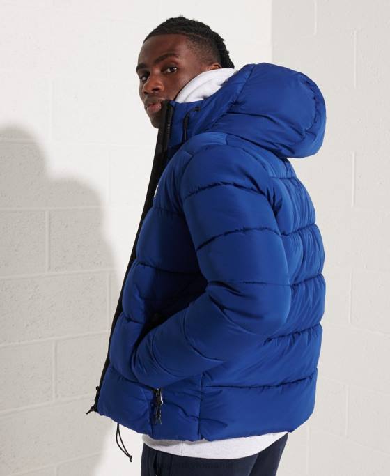 Superdry jachetă puf sport cu glugă îmbrăcăminte marina bărbați JX0Z1118