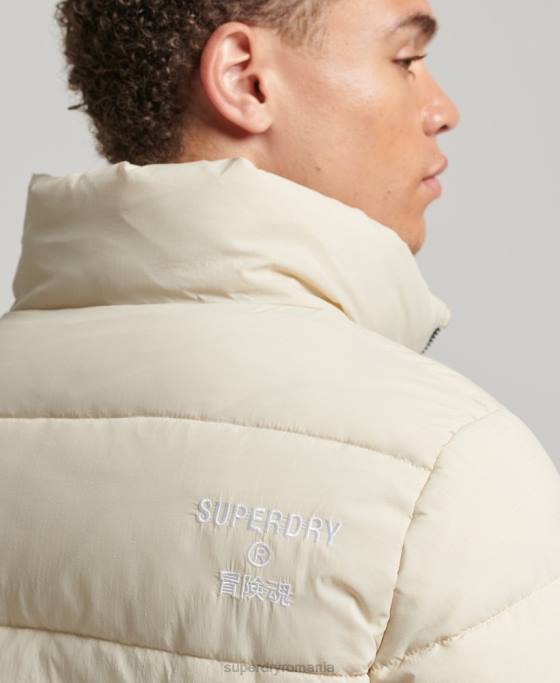 Superdry jachetă puf sport fără glugă îmbrăcăminte bej bărbați JX0Z996
