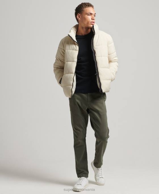 Superdry jachetă puf sport fără glugă îmbrăcăminte bej bărbați JX0Z996