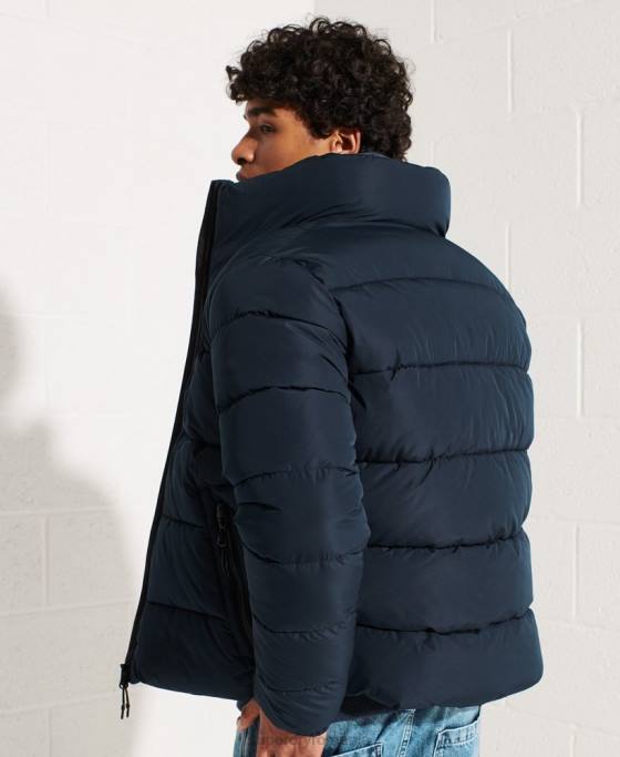 Superdry jachetă puf sport fără glugă îmbrăcăminte marina bărbați JX0Z4676