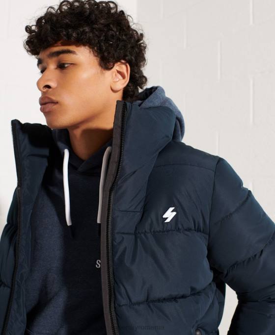 Superdry jachetă puf sport fără glugă îmbrăcăminte marina bărbați JX0Z4676