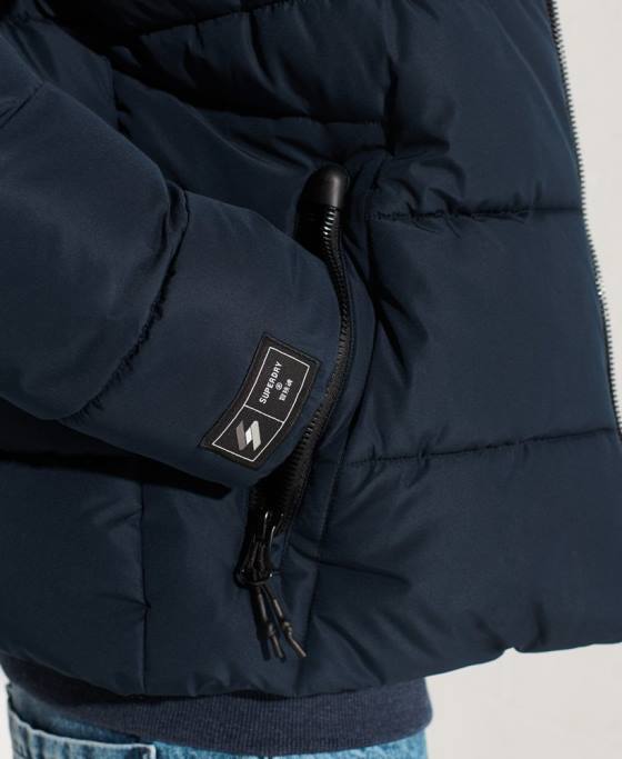 Superdry jachetă puf sport fără glugă îmbrăcăminte marina bărbați JX0Z4676