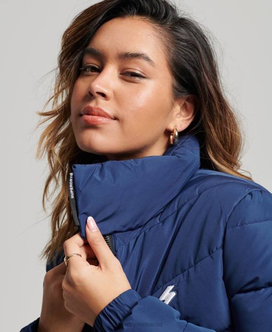 Superdry jachetă puf sport fără glugă îmbrăcăminte marina femei JX0Z3760