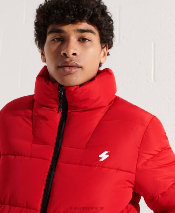 Superdry jachetă puf sport fără glugă îmbrăcăminte roșu bărbați JX0Z4560