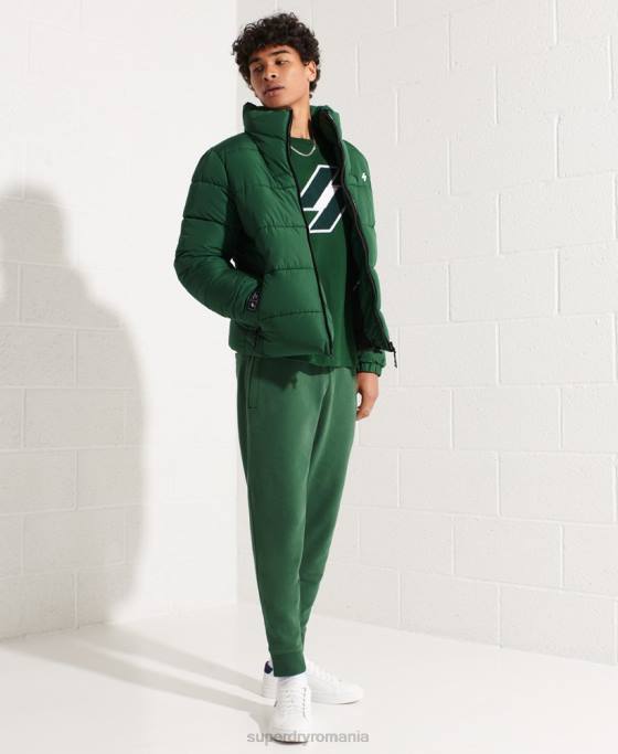 Superdry jachetă puf sport fără glugă îmbrăcăminte verde bărbați JX0Z4536