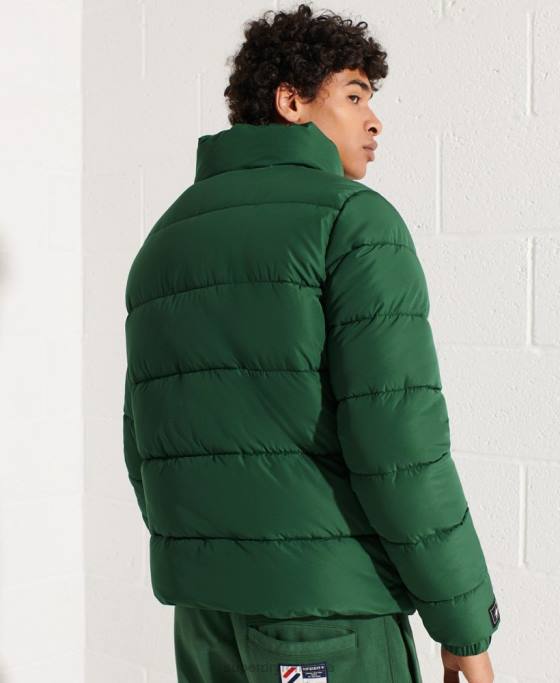 Superdry jachetă puf sport fără glugă îmbrăcăminte verde bărbați JX0Z4536