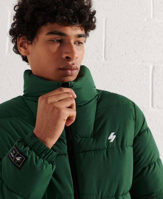 Superdry jachetă puf sport fără glugă îmbrăcăminte verde bărbați JX0Z4536