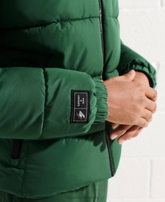Superdry jachetă puf sport fără glugă îmbrăcăminte verde bărbați JX0Z4536