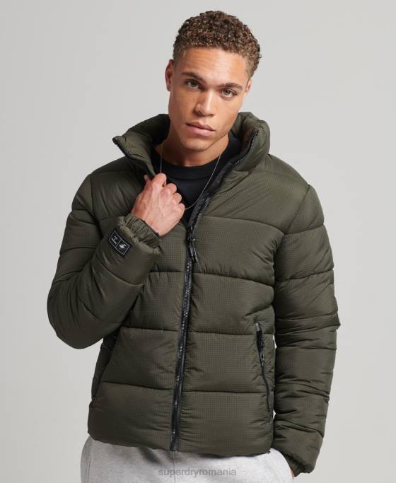 Superdry jachetă puf sport fără glugă îmbrăcăminte verde bărbați JX0Z956