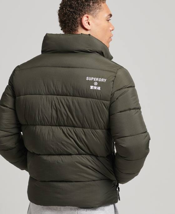 Superdry jachetă puf sport fără glugă îmbrăcăminte verde bărbați JX0Z956