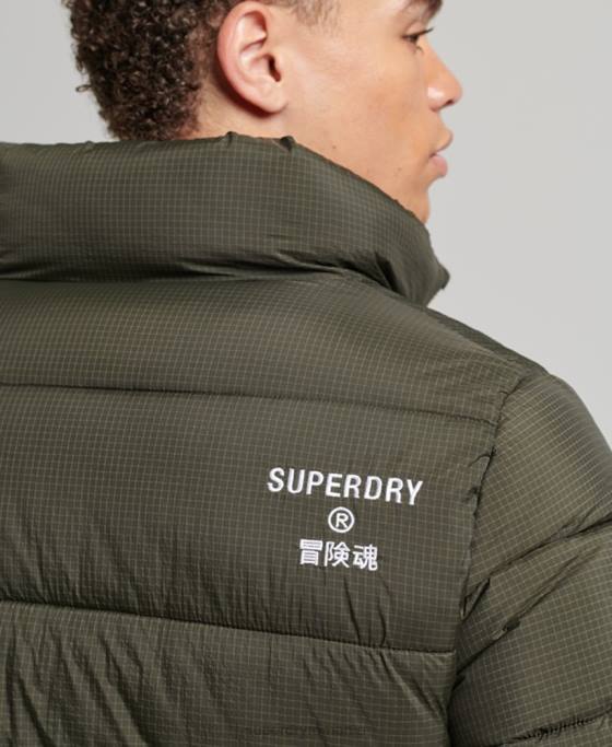 Superdry jachetă puf sport fără glugă îmbrăcăminte verde bărbați JX0Z956