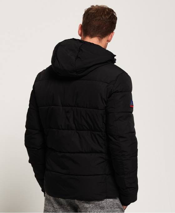 Superdry jachetă puf sport îmbrăcăminte negru bărbați JX0Z1170