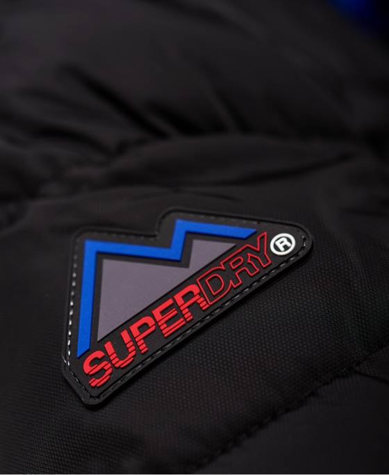Superdry jachetă puf sport îmbrăcăminte negru bărbați JX0Z1170
