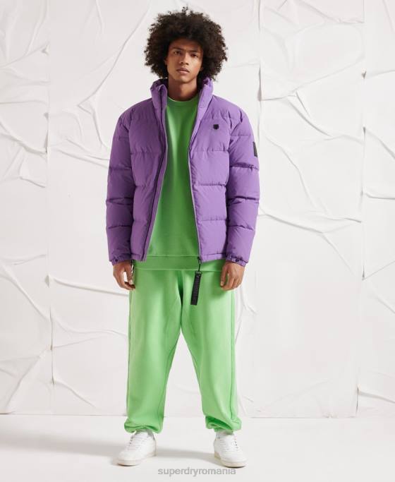 Superdry jachetă puf yama-no-kami îmbrăcăminte Violet bărbați JX0Z4629